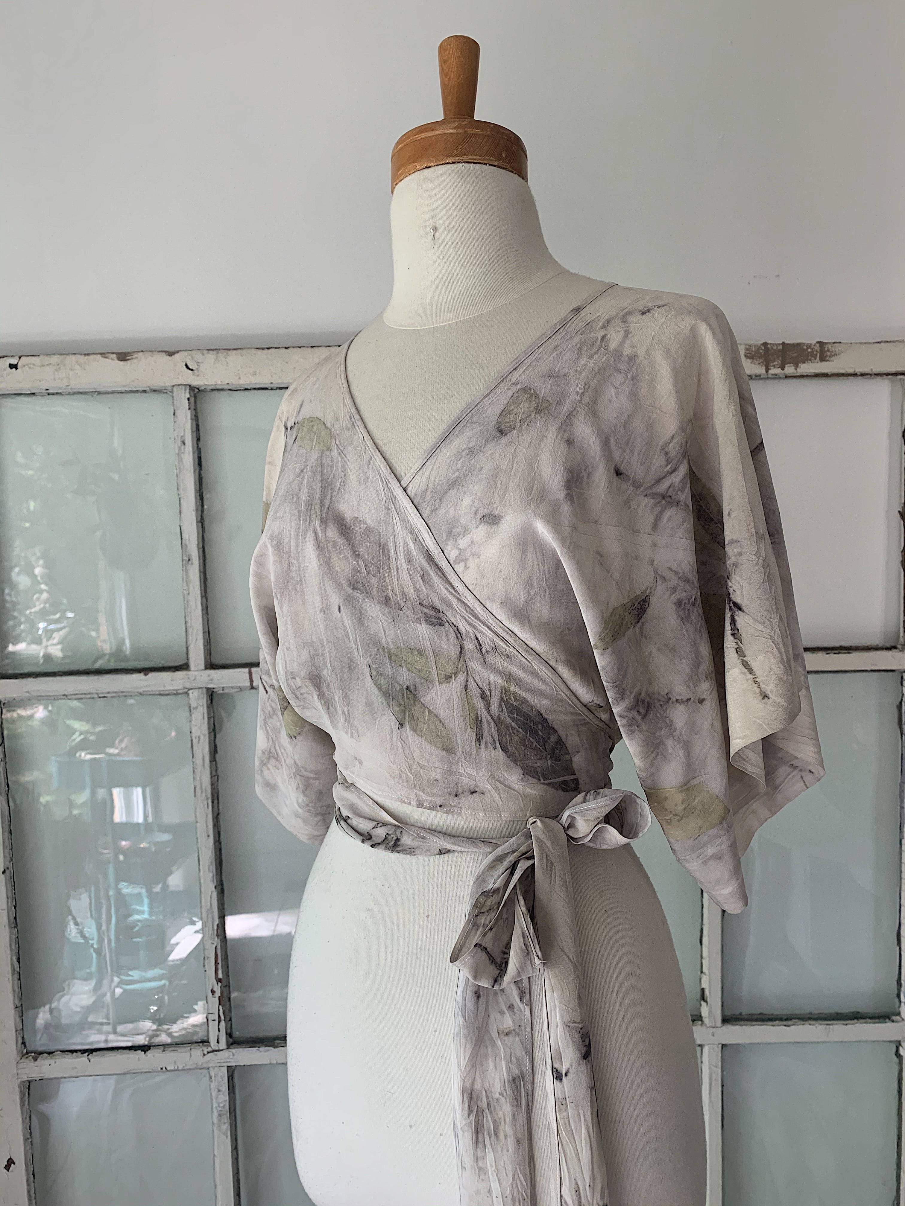 Cleo Silk Wrap Top - Small 1